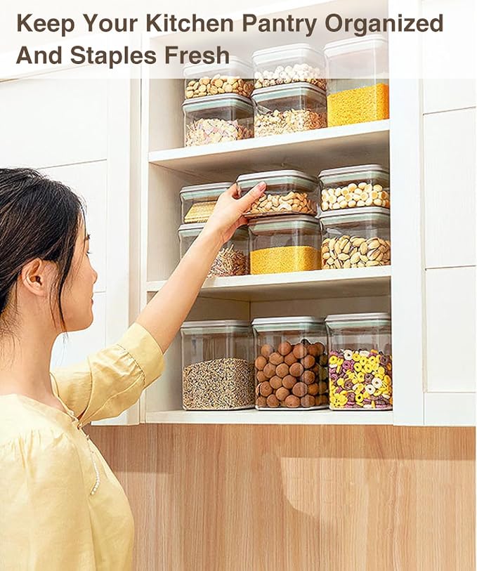 12 Pcs Pop Food Storage Containers Airtight Food Storage Containers Set - Image 3
