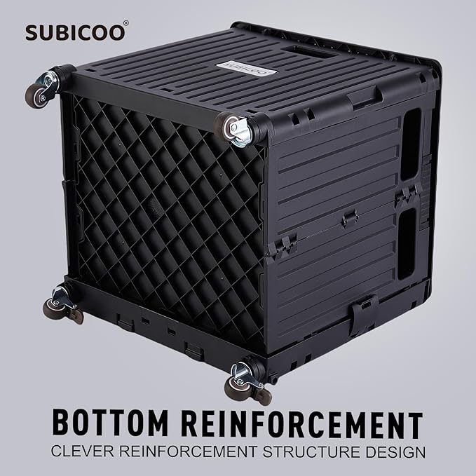 Folding Utility Cart Portable Rolling Crate Handcart Shopping Trolley - Image 9