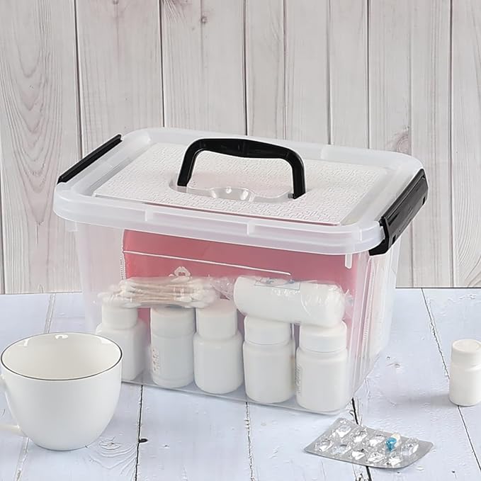 4 Packs Plastic Stackable Storage Container Bin - Image 5
