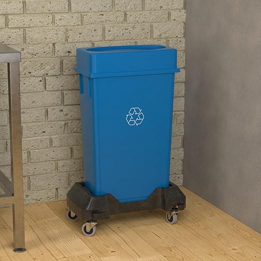 23 Gallon Blue Recycle Slim Jim Trash Can - Image 4