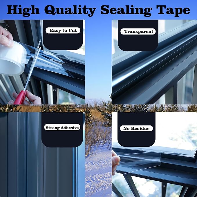 Air Conditioner Window Weather Sealing Tape 2 Inch x 33 FT Weather Stripping - Image 4