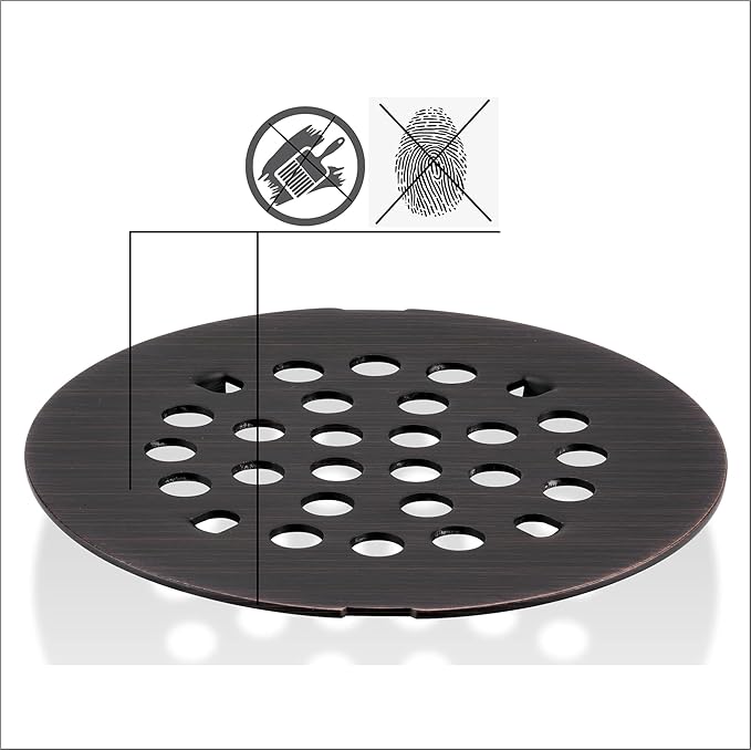 rrajj 4-1/4 Inch Round Snap-in Shower Floor Drain Cover Replacement Cover - Image 3