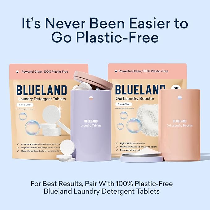 BLUELAND Oxi Laundry Booster Powder Refill 2-Pack, Fragrance Free & Clear - Image 6