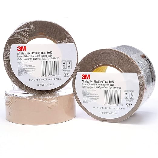 3M All Weather Flashing Tape 8067, 6 in x 75 ft, 1 Roll, Adhesive Backed Split - Image 11