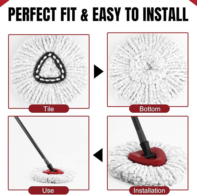 16Pcs Spin Mop Replacement Heads, Easy Cleaning Spin Mop Heads, Deep Clean - Image 4