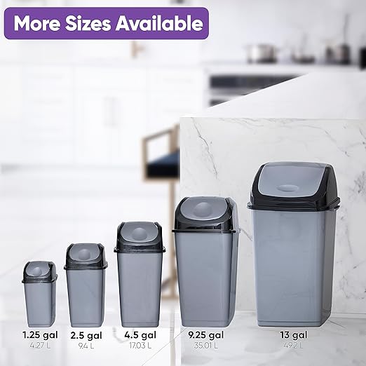 Superio Small 2.5 Gallon Plastic Trash Can - Image 9