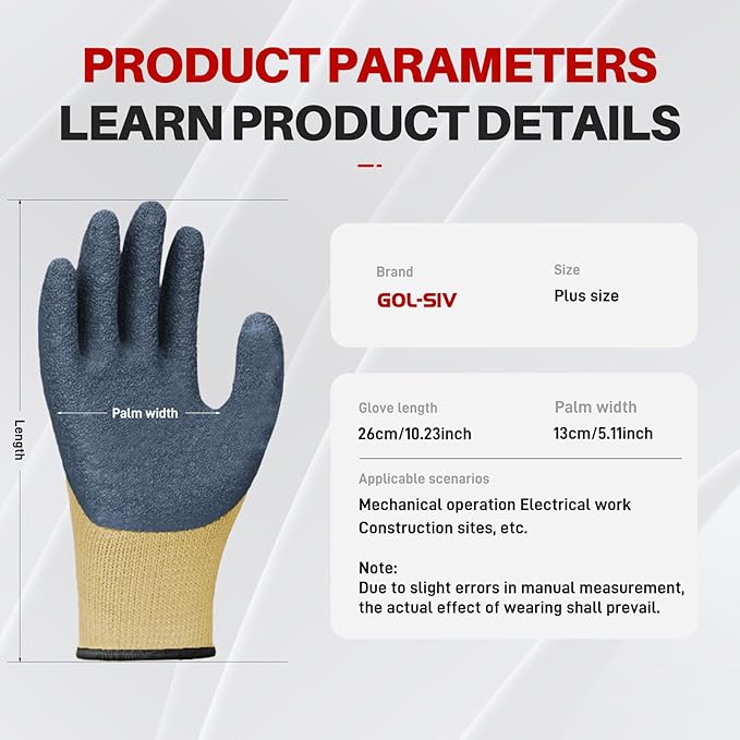 Electrical Insulated Gloves XL - 400V Low Voltage Electrician Safety Gloves - Image 2