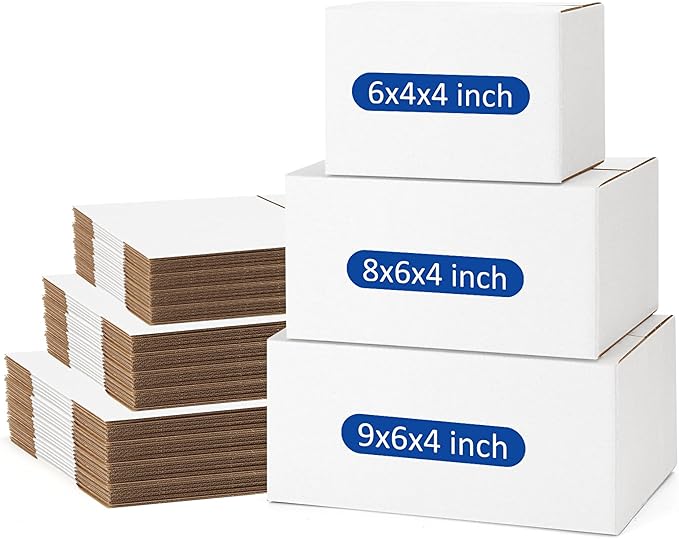 Assorted-Sizes-Shipping-Boxes-45-Pack: 6x4x4 & 8x6x4 & 9x6x4 by POEVER