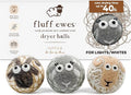 Fluff Ewes Wool Dryer Balls 3 Pack Premium New Zealand Wool Laundry Balls by HustleBlush