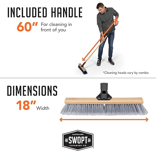 SWOPT 24” Premium Multi-Surface Push Broom Head — Cleaning Head Interchangeable - Image 6