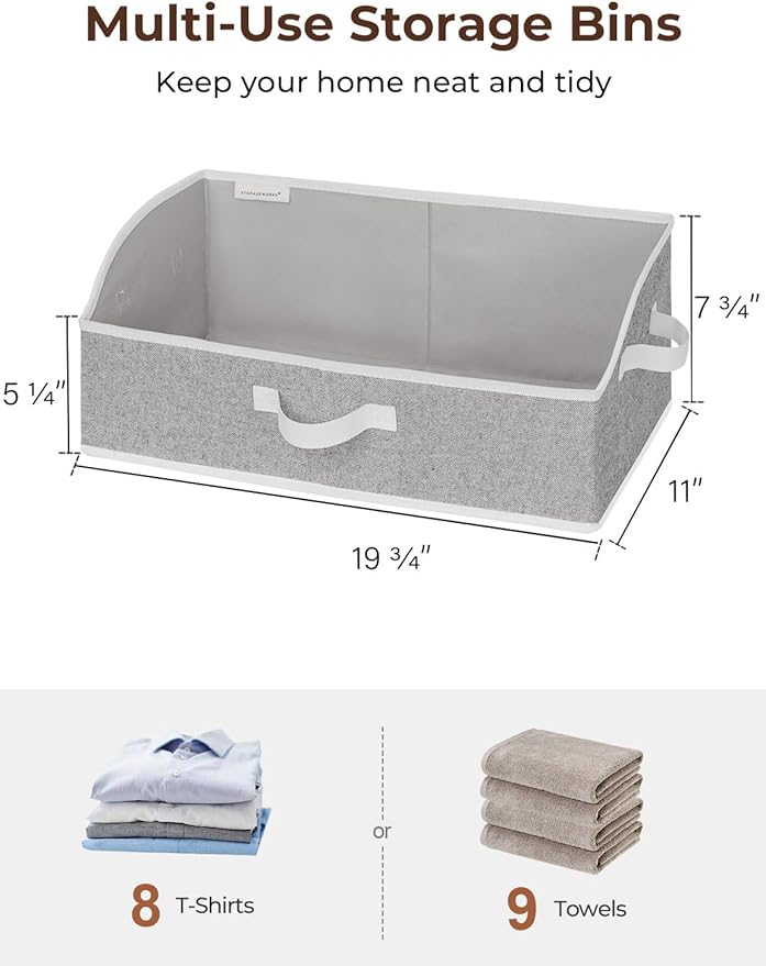 StorageWorks Closet Storage Bins, Trapezoid Organizer Box - Image 2