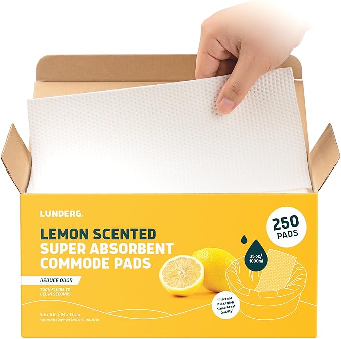 Lunderg Lemon Scented Super Absorbent Commode Pads by LUNDERG