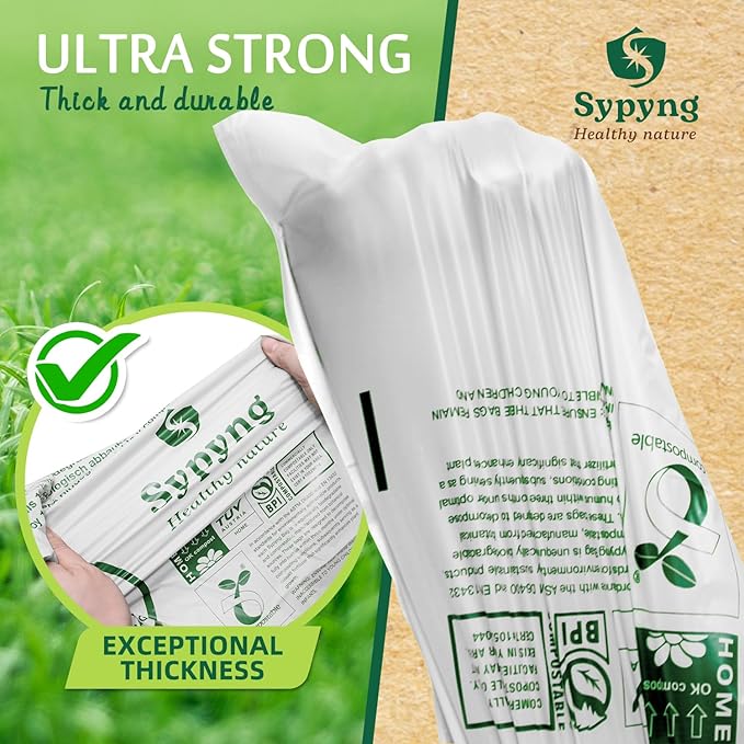 Compostable Kitchen Waste Trash Bags 1.6-2 Gallon Heavy Duty 100% Biodegradable - Image 7