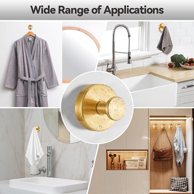 4 PCS Suction Cup Hooks for Shower, Stainless Steel No Drill Suction Towel Hooks - Image 3