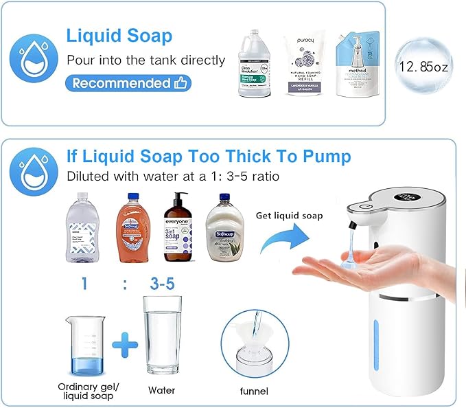 Automatic Liquid Soap Dispenser, 6 Level Adjustable Liquid, Wall Mount Soap - Image 6