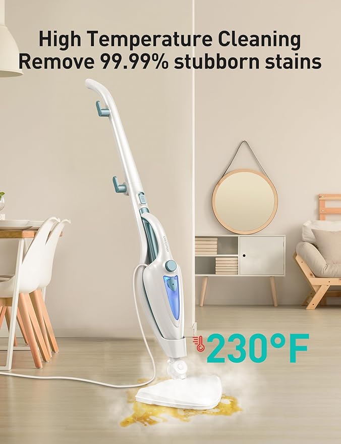 12-in-1 Steam Mop, Fast 15-Sec Heat-Up, 1500W Detachable Handheld Steam Cleaner - Image 2