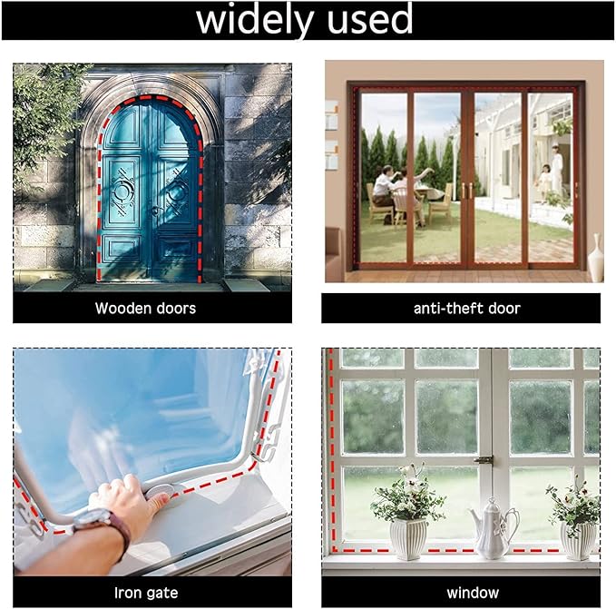 White Rubber Weather Stripping Door Seal Strip, D Shape Door Rubber Weather - Image 9