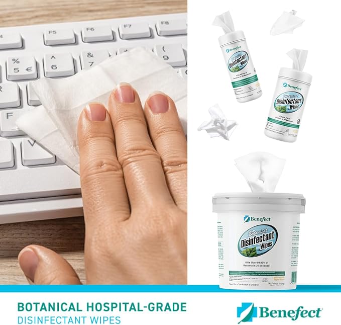 Benefect Botanical Disinfectant Wipes – 750 Sanitizing Wipes. 3 Pack of 250 - Image 8