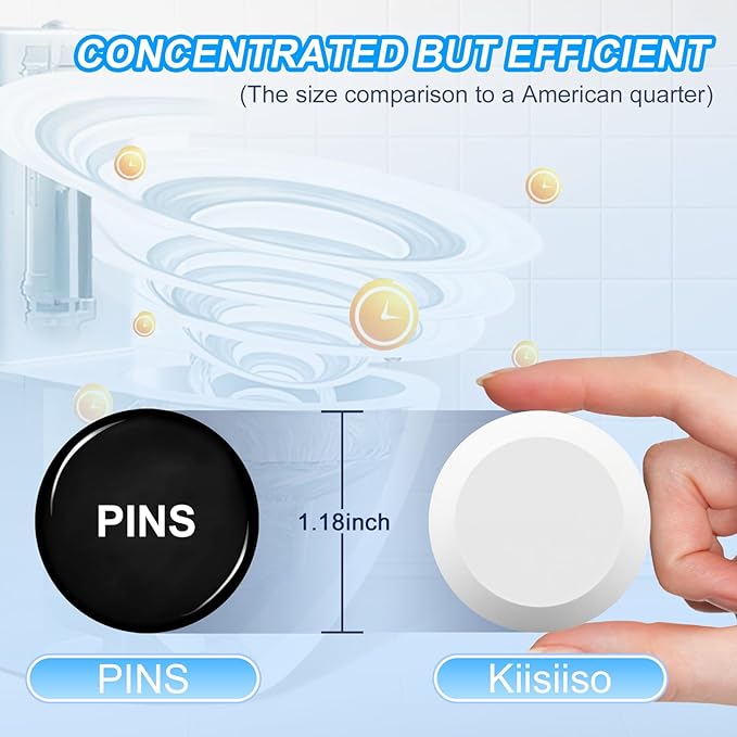 KIISIISO Toilet Bowl Cleaner Tablets 100 PACK, Automatic Bleach Toilet Tank - Image 5