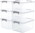 Citylife 6 Packs 17 QT Plastic Storage Bins by CitylifeHomeOrganization
