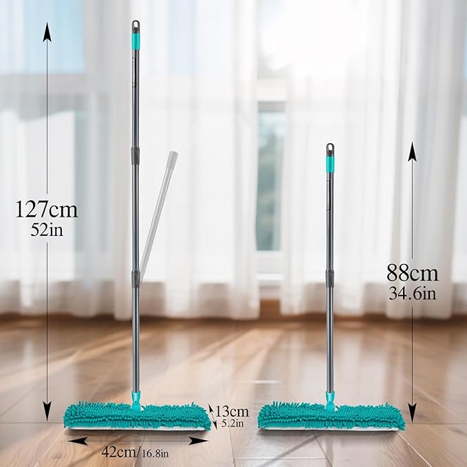 MASTERTOP Microfiber Flat Mop, Double-Sided Dust Mop - Image 7