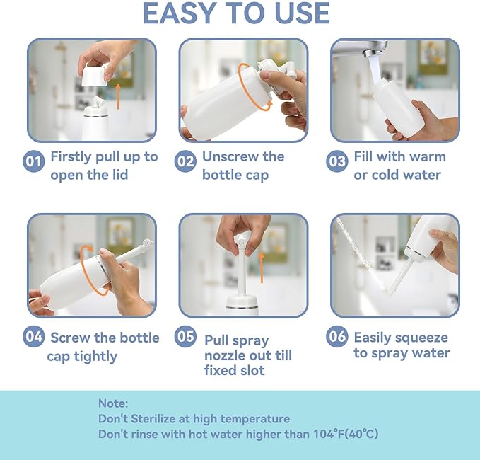 Portable Bidet for Travel Friendly Handheld Personal Peri Bottle 400ml - Image 3