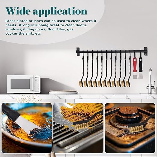 20 Pcs Mini Wire Brush Brass Brush Set, Curved Handle Masonry Brush Wire Brush - Image 5