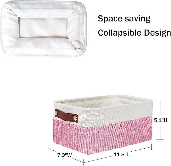 DULLEMELO Small Storage Baskets 6 Pack, Fabric Collapsible Gift Storage Baskets - Image 4