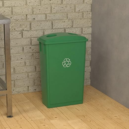 23 Gallon Green Recycle Slim Jim Trash Can - Image 4