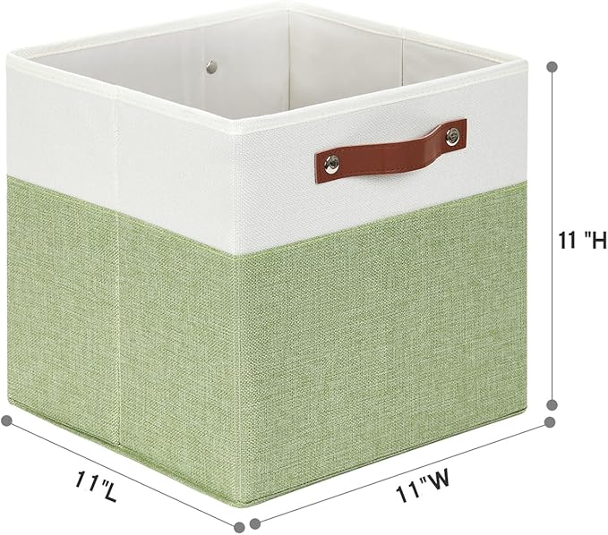 HNZIGE Fabric 11x11 Cube Storage Bins, Foldable Storage Cube Bin Baskets - Image 5