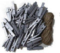 1.8 Inch Silver Wooden Clothespins Hold Picture Photo Clothesline Pins Hanging by Unknown