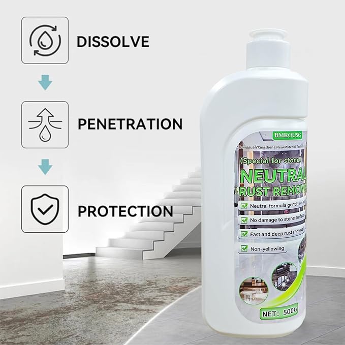 500ml Rust Stain Remover Neutral Metal Cleaner Marble Rust Remover - Image 7