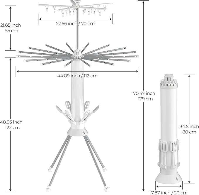 Clothes Drying Rack, 4-Legged Portable Drying Rack Clothing - Image 8
