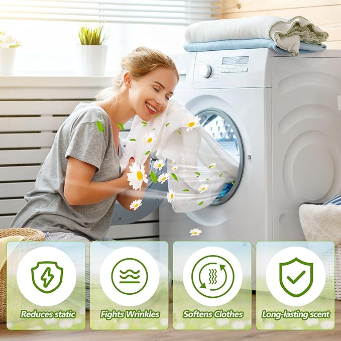 600 Count Dryer Sheets Bulk Fabric Softener Fresh Scent Dryer Sheets Naturally - Image 3