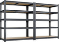 72"H Storage Shelves heavy duty, 2000LBS Garage Shelving, 5 Tier Metal Shelving by Unknown
