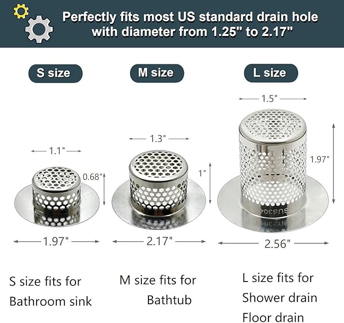 Bathroom Drain Strainers, Hair Catcher - Image 2