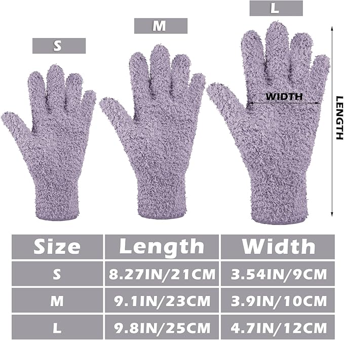 Patelai 3 Pairs Microfiber Plant Dusting Gloves Leaf Cleaning Gloves - Image 3