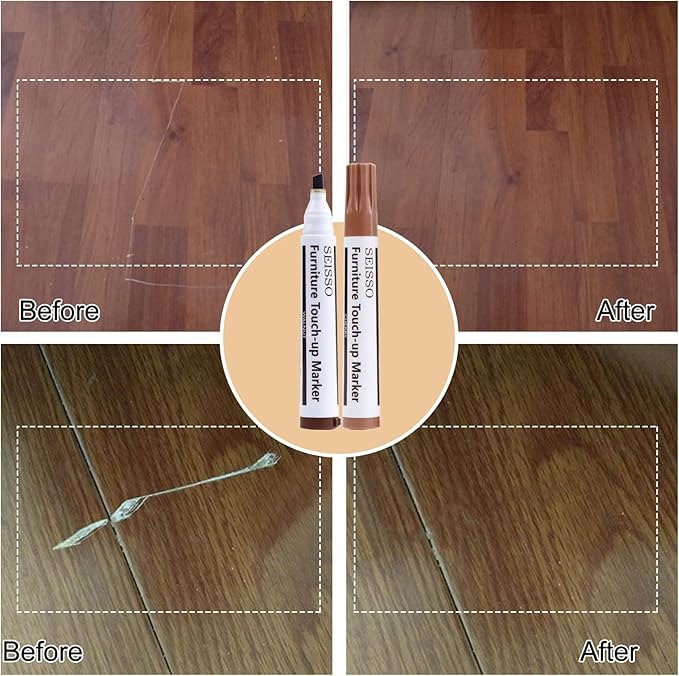 SEISSO Wood Furniture Repair Kit, Wood Filler and Touch Up Markers, - Image 6