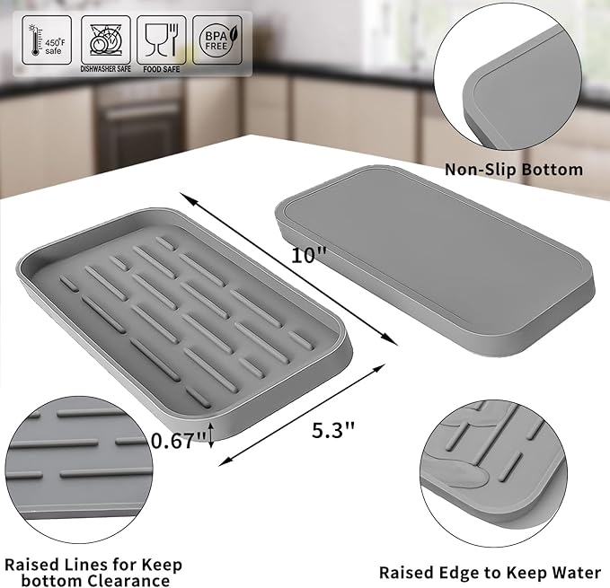 Silicone Kitchen Sink Organizer Tray - Image 2