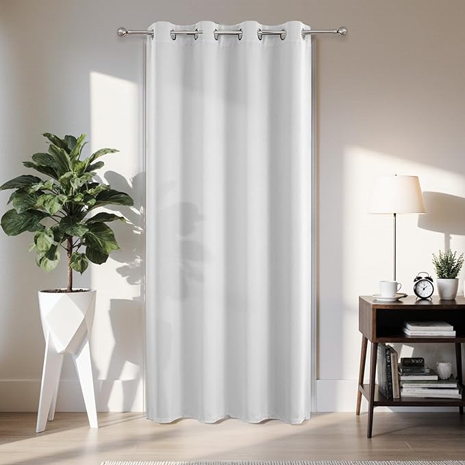Joydeco Blackout Door Curtain for Doorway Privacy 108 Inches Long, Grommet by JOYDECO