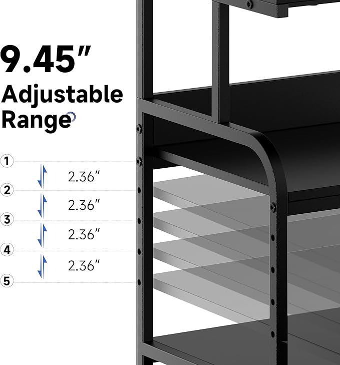 Printer Stand, 20×16×28'' Metal Printer Table - Image 4