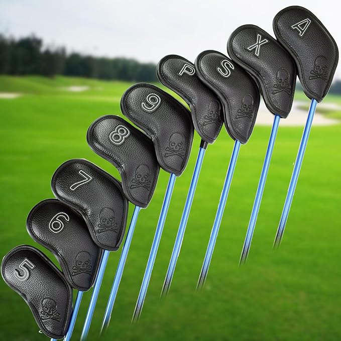 Premium Magnetic Leather Iron and Wedge Golf Club Head Covers - Image 2