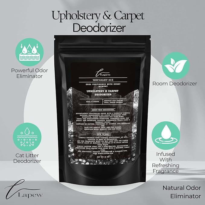 Midnight Ice Carpet Freshener Powder 16 oz | Powerful Odor Eliminator - Image 4