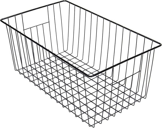 16" L x 12" W Wider Freezer Storage Organizer Baskets Container, Metal Wire - Image 5