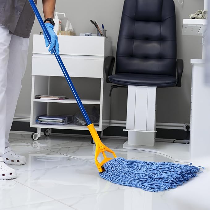 Matthew Cleaning 24oz 12Pack Cotton Mop Head Replacement, Looped-Open String - Image 3