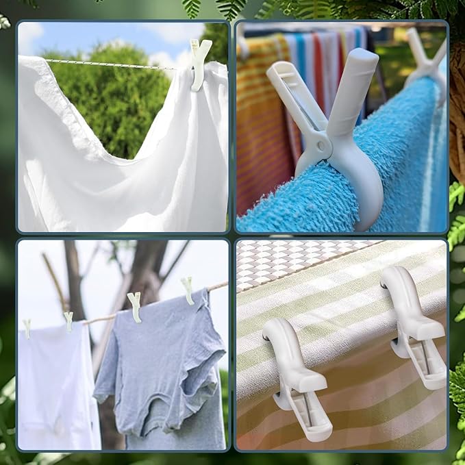 Extra LargeTowel Clips for Beach Chairs 12 Pack, 3.7 Inch Beach Towel Clips - Image 8