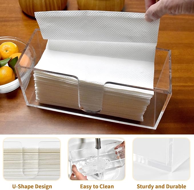 4Pack Acrylic Countertop Paper Towel Holder, Paper Towel Dispenser - Image 3