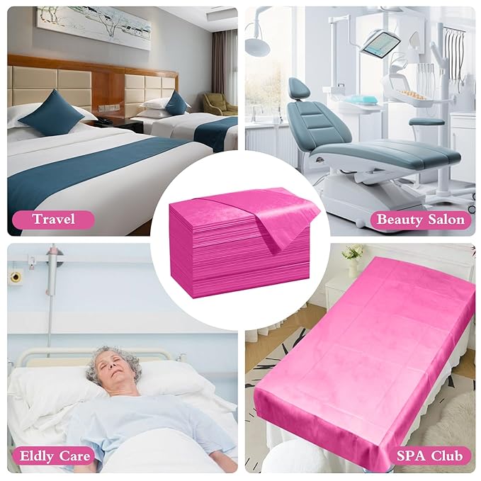 100 Pack Disposable Bed Sheets – 31.5 x 71 in Waterproof Non-woven Sheets - Image 7