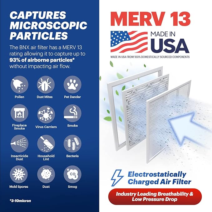 BNX TruFilter 20x30x1 Air Filter MERV 13 - Image 3