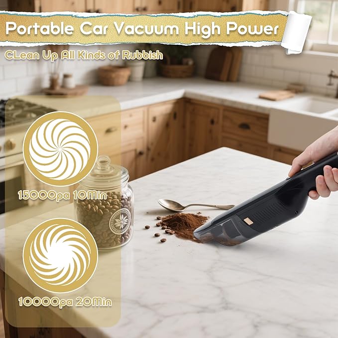Handheld Vacuum Cordless, High Power Suction, USB Quick Charge, Car Vacuum - Image 5